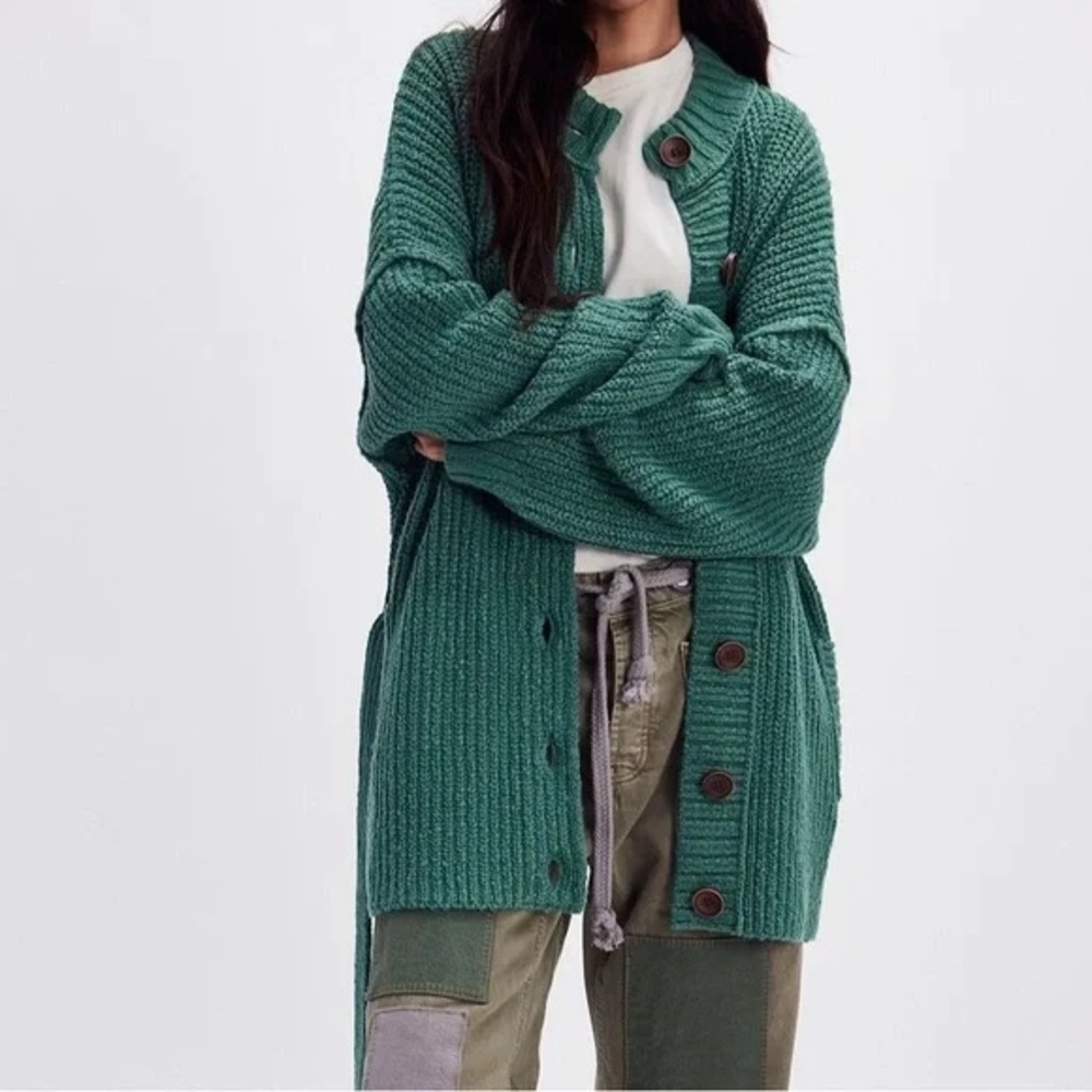 Women's Green Knit Sweater